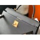 Miglior sito Replica Borsa Hermes Kelly 28cm/32cm Ardesia Epsom hardware dorato Imitazioni Outlet Online