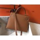 Miglior sito Replica Borsa Hermes Kelly 28cm/32cm marrone Epsom hardware dorato Imitazioni Outlet Online