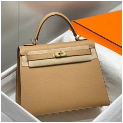Miglior sito Replica Borsa Hermes Kelly 28cm/32cm cammello Epsom GHW Imitazioni Outlet Online