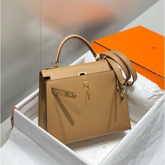 Miglior sito Replica Borsa Hermes Kelly 28cm/32cm cammello Epsom GHW Imitazioni Outlet Online
