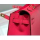 Miglior sito Replica Borsa Hermes Kelly 28cm/32cm Rosa Epsom hardware dorato Imitazioni Outlet Online