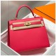 Miglior sito Replica Borsa Hermes Kelly 28cm/32cm Rosa Epsom hardware dorato Imitazioni Outlet Online