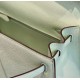 Miglior sito Replica Borsa Hermes Kelly 28cm verde chiaro Epsom hardware argento Imitazioni Outlet Online