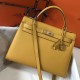 Miglior sito Replica Borsa Hermes Kelly 28cm/32cm Giallo Epsom hardware dorato Imitazioni Outlet Online