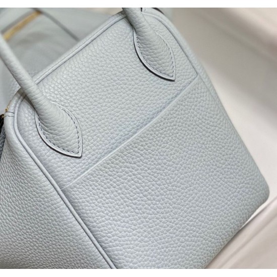 Miglior sito Replica Borsa Hermes Lindy 26 cm Blu con finiture dorate Imitazioni Outlet Online