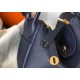 Miglior sito Replica Borsa Hermes Lindy 26 cm blu navy con finiture dorate Imitazioni Outlet Online