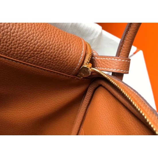Miglior sito Replica Borsa Hermes Lindy 26 cm Marrone con finiture dorate Imitazioni Outlet Online
