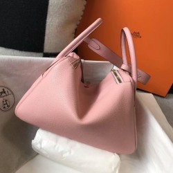 Miglior sito Replica Borsa Hermes Lindy 26 cm Rosa con finiture dorate Imitazioni Outlet Online