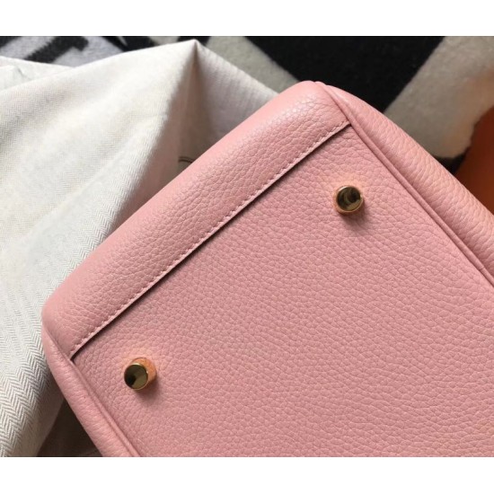 Miglior sito Replica Borsa Hermes Lindy 26 cm Rosa con finiture dorate Imitazioni Outlet Online