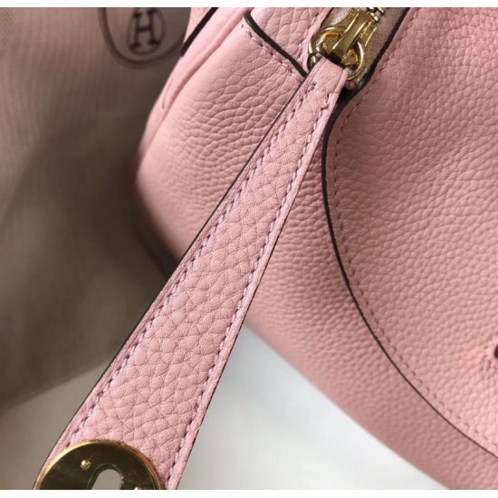 Miglior sito Replica Borsa Hermes Lindy 26 cm Rosa con finiture dorate Imitazioni Outlet Online