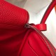 Miglior sito Replica Borsa Hermes Lindy 26 cm Rosso con finiture dorate Imitazioni Outlet Online