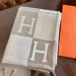 Miglior sito Replica Coperta Hermes Avalon III Beige Imitazioni Outlet Online