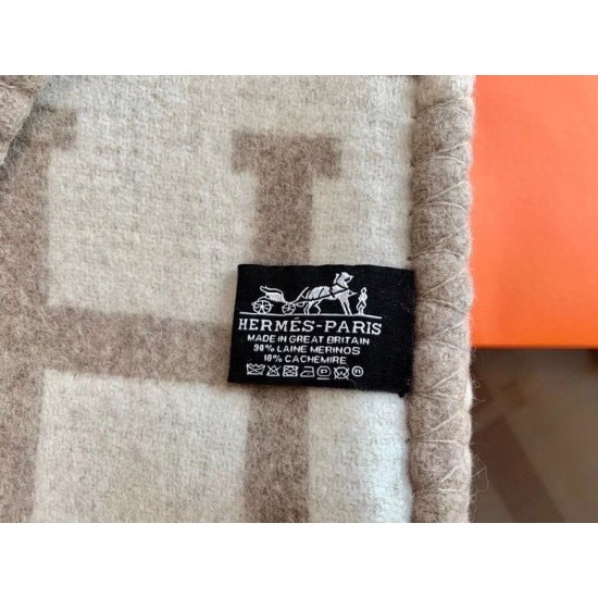 Miglior sito Replica Coperta Hermes Avalon III Beige Imitazioni Outlet Online