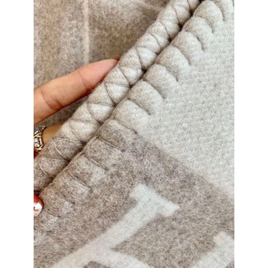 Miglior sito Replica Coperta Hermes Avalon III Beige Imitazioni Outlet Online