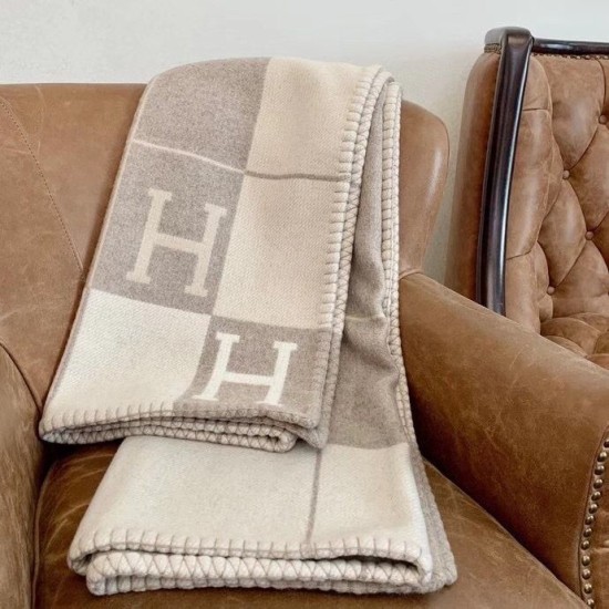 Miglior sito Replica Coperta Hermes Avalon III Beige Imitazioni Outlet Online