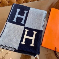 Miglior sito Replica Coperta Hermes Avalon III Blu Imitazioni Outlet Online