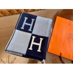Miglior sito Replica Coperta Hermes Avalon III Blu Imitazioni Outlet Online