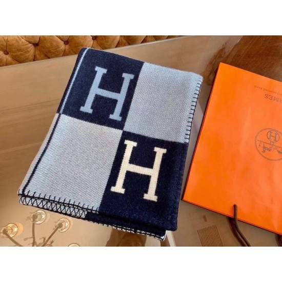 Miglior sito Replica Coperta Hermes Avalon III Blu Imitazioni Outlet Online
