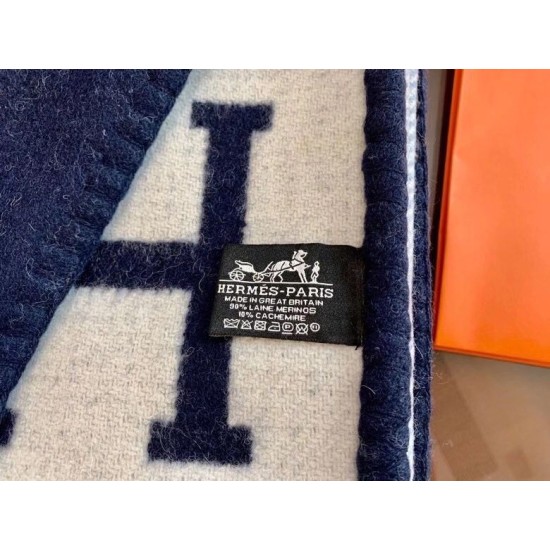 Miglior sito Replica Coperta Hermes Avalon III Blu Imitazioni Outlet Online