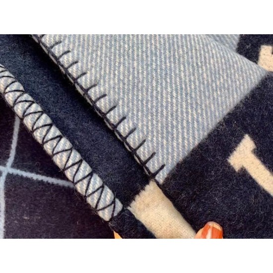 Miglior sito Replica Coperta Hermes Avalon III Blu Imitazioni Outlet Online