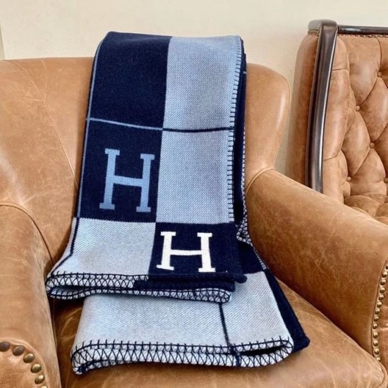 Miglior sito Replica Coperta Hermes Avalon III Blu Imitazioni Outlet Online