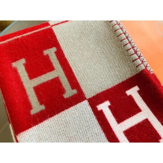 Miglior sito Replica Coperta Hermes Avalon III Rosso Imitazioni Outlet Online
