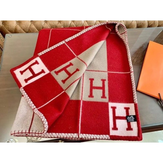 Miglior sito Replica Coperta Hermes Avalon III Rosso Imitazioni Outlet Online