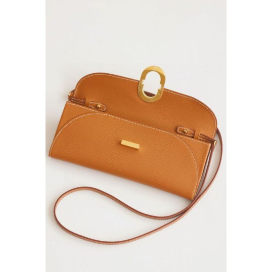 Miglior sito Replica Portafoglio Hermes Maillon To Go Epsom marrone Imitazioni Outlet Online