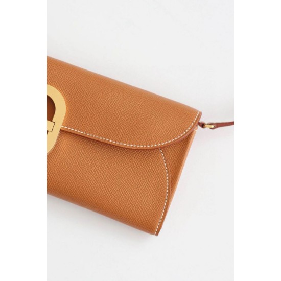 Miglior sito Replica Portafoglio Hermes Maillon To Go Epsom marrone Imitazioni Outlet Online