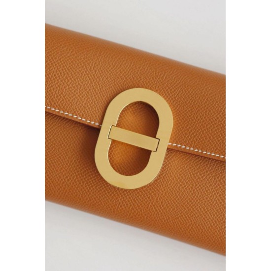 Miglior sito Replica Portafoglio Hermes Maillon To Go Epsom marrone Imitazioni Outlet Online