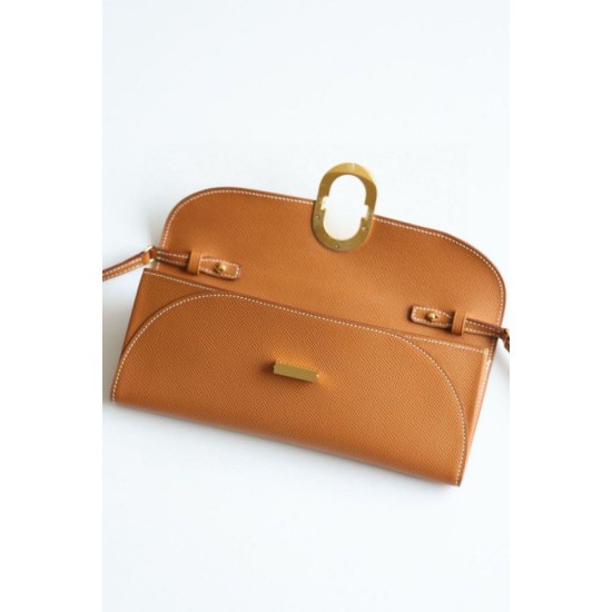 Miglior sito Replica Portafoglio Hermes Maillon To Go Epsom marrone Imitazioni Outlet Online
