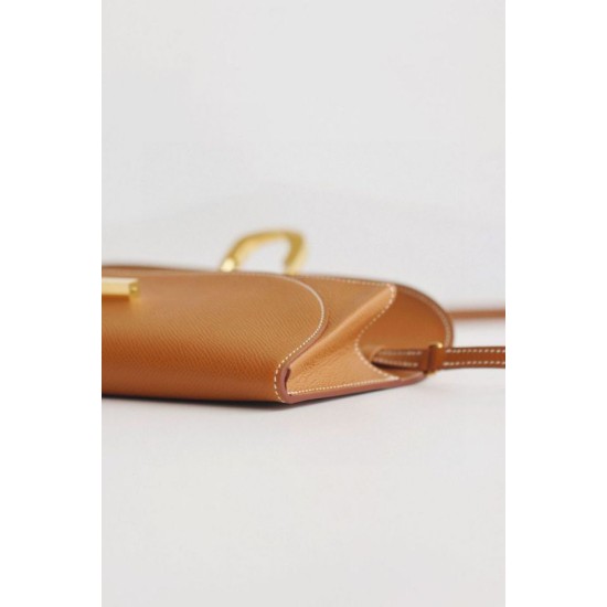 Miglior sito Replica Portafoglio Hermes Maillon To Go Epsom marrone Imitazioni Outlet Online