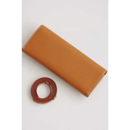 Miglior sito Replica Portafoglio Hermes Maillon To Go Epsom marrone Imitazioni Outlet Online
