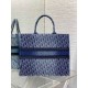 Perfette Qualità Repliche Borsa tote media Dior in jacquard blu denim obliquo Imitazione