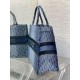 Perfette Qualità Repliche Borsa tote media Dior in jacquard blu denim obliquo Imitazione