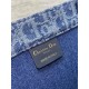 Perfette Qualità Repliche Borsa tote media Dior in jacquard blu denim obliquo Imitazione