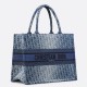 Perfette Qualità Repliche Borsa tote media Dior in jacquard blu denim obliquo Imitazione