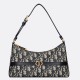 Replica perfetta Mini borsa Dior 30 Montaigne Cigale in jacquard blu obliquo Imitazione Outlet Online