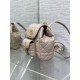 Migliore Repliche Zaino piccolo Dior Caro in Pelle di agnello beige Macrocannage Economiche Outlet Online