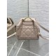 Migliore Repliche Zaino piccolo Dior Caro in Pelle di agnello beige Macrocannage Economiche Outlet Online