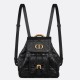 Migliore Repliche Zaino piccolo Dior Caro in pelle di agnello macrocannage nera Economiche Outlet Online