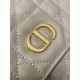 Replica perfetta Zaino medio Dior Caro in pelle di agnello macrocannage beige Imitazione Outlet Online