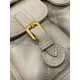 Replica perfetta Zaino medio Dior Caro in pelle di agnello macrocannage beige Imitazione Outlet Online