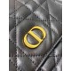 Miglior Falso Zaino medio Dior Caro in pelle di agnello nero Macrocannage Economiche Premium