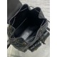 Miglior Falso Zaino medio Dior Caro in pelle di agnello nero Macrocannage Economiche Premium