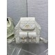 Migliore Repliche Zaino medio Dior Caro in pelle di agnello bianco Macrocannage Economiche Outlet Online