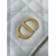 Migliore Repliche Zaino medio Dior Caro in pelle di agnello bianco Macrocannage Economiche Outlet Online