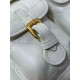 Migliore Repliche Zaino medio Dior Caro in pelle di agnello bianco Macrocannage Economiche Outlet Online