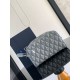 Replica perfetta Borsa da toilette Dior in tela grigia CD Diamond Imitazione Outlet Online