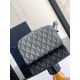 Replica perfetta Borsa da toilette Dior in tela grigia CD Diamond Imitazione Outlet Online